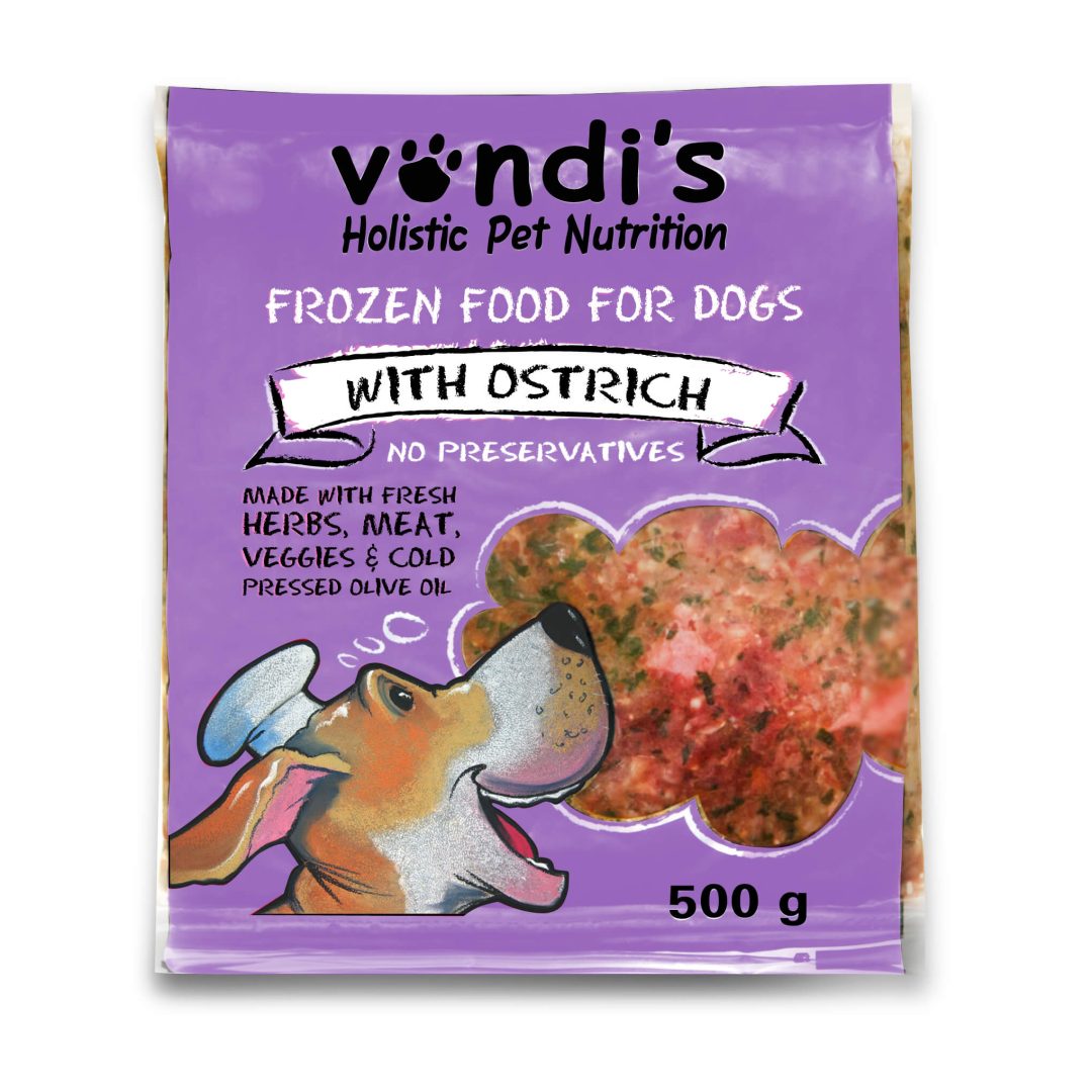 Vondi's Holistic Pet Nutrition | Natural Ostrich dog food - 500g