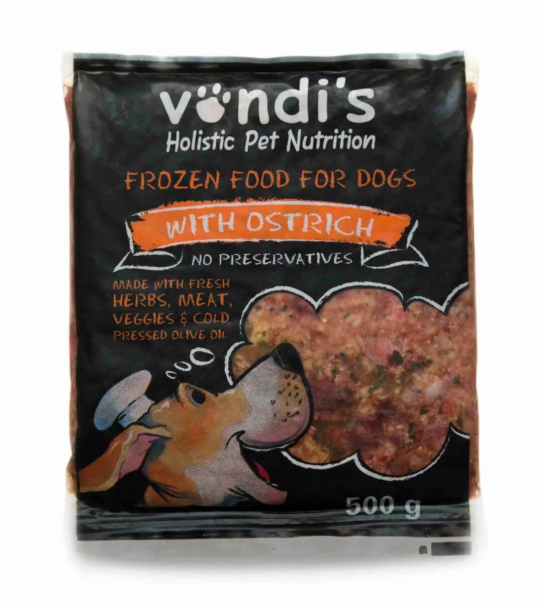 Vondi’s Natural Ostrich Dog Food -0